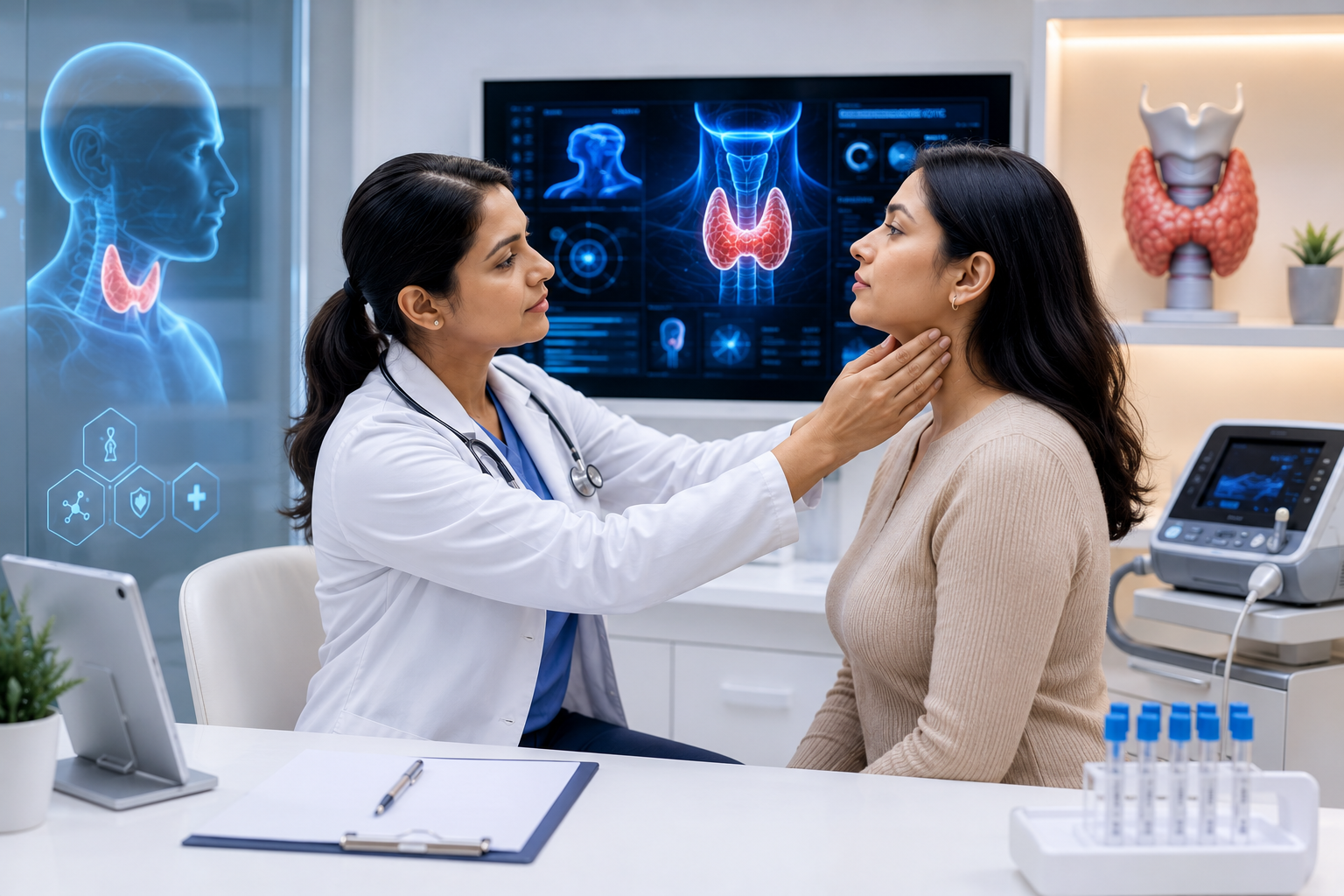 Thyroid ultrasound examination